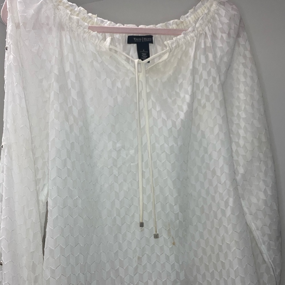 WHITE | BLACK SEE THROUGH BLOUSE
